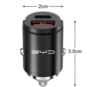 Mini Dual USB Car Charger for BYD Hidden Adapter PD 30W