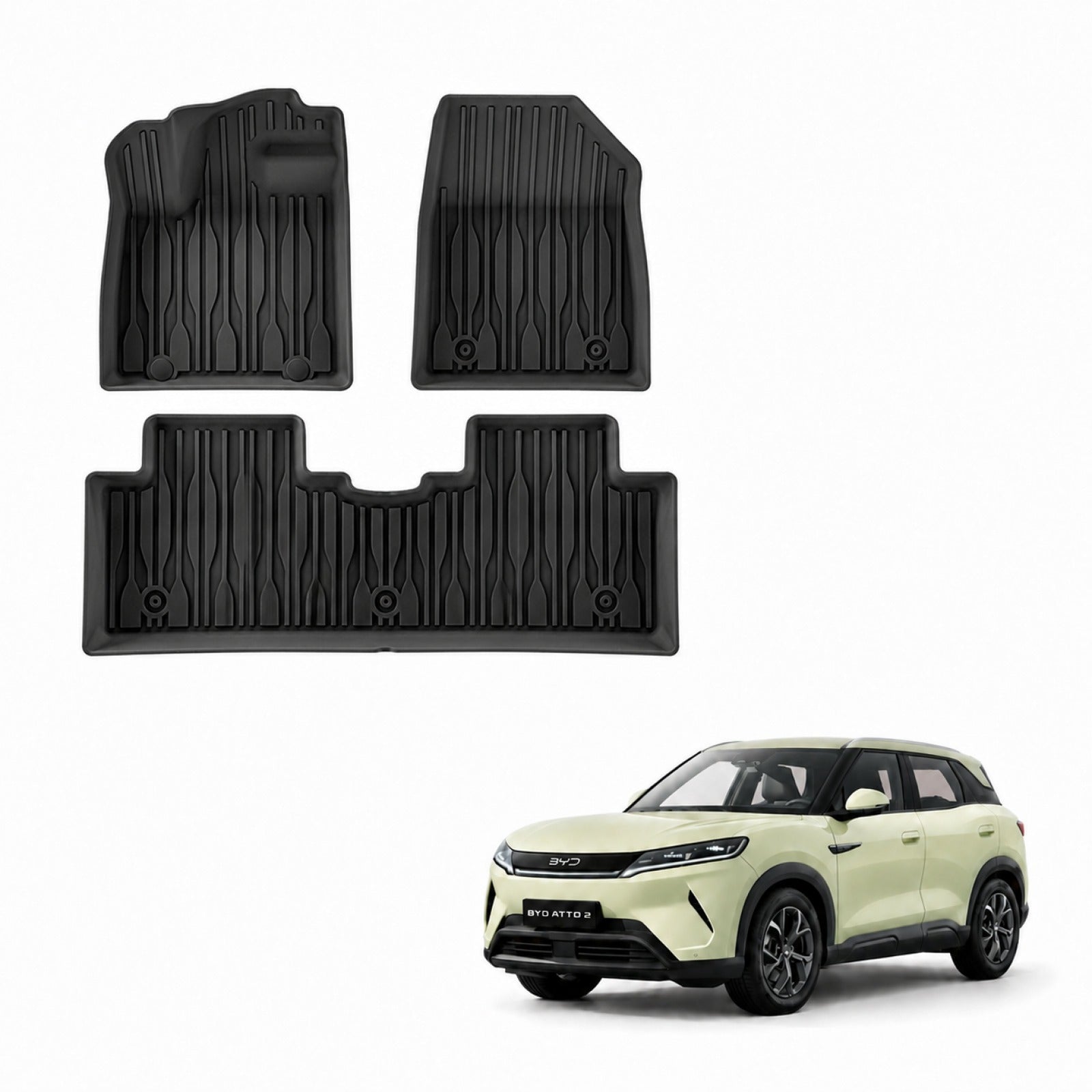 TPE Foot Mat for 2024-2025 BYD Atto2 AUTOEVEX