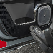 BYD Denza B8 Door Kick Plate Protector with Sporty Carbon Fiber Pattern