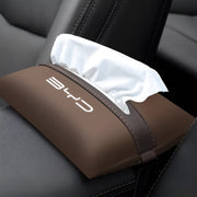 Car Sun Visor Tissue Holder for BYD Leather Napkin Case