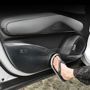 Carbon fiber textured door kick guard for BYD ATTO 3